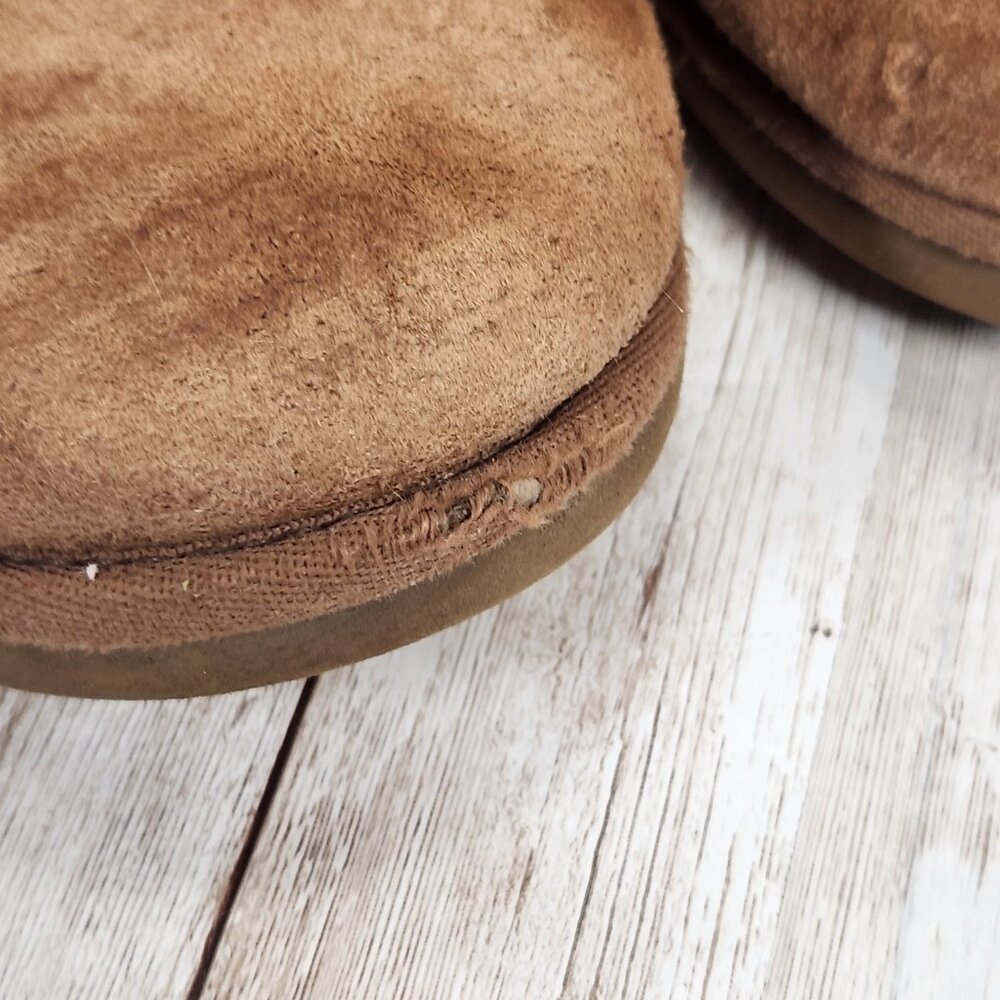 UGG Bailey Button Women's 9 Shoes Brown Tan Suede Comfort Shearling Boots 3352 - Picture 12 of 12